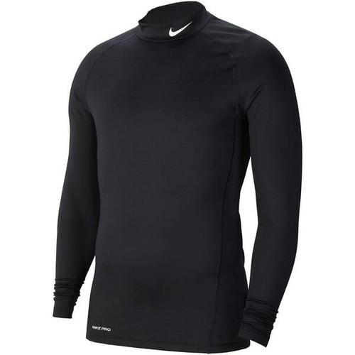 NIKE Underwear - Langarm Pro Warm Top Mock, Größe XXL in Schwarz