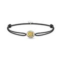 Thomas Sabo Unisex Armband Little Secret Glaube, Liebe, Hoffnung 925 Sterlingsilber, Geschwärzt, 750 Gelbgold Vergoldung, Nylon LS116-543-11