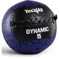 Yes4All XBBH Medizinball Wall Ball 6.8 kg Gewichtsball Weicher aus Leder für Ganzkörpertraining und Kraftübungen