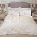 Emma Barclay Butterfly Meadow - Embellished Jacquard Duvet Set in Cream - Super King