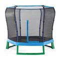 Plum 7ft Junior Jumper Springsafe Children's Trampoline and Enclosure - Blue & Green