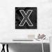 ARTCANVAS Modern Black White Alphabet Letter X - Wrapped Canvas Textual Art Print Canvas, Wood in Black/White | 18 H x 18 W x 1.5 D in | Wayfair