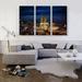 ARTCANVAS Cologne Cathedral in Germany - 3 Piece Wrapped Canvas Photograph Print Set Metal in Blue | 40 H x 60 W x 0.75 D in | Wayfair