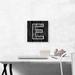 ARTCANVAS Modern Black White Alphabet Letter E - Wrapped Canvas Textual Art Print Canvas, Wood in Black/Gray/White | 12 H x 12 W x 1.5 D in | Wayfair