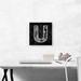 ARTCANVAS Modern Black White Alphabet Letter U - Wrapped Canvas Textual Art Print Canvas, Wood in Black/White | 12 H x 12 W x 1.5 D in | Wayfair