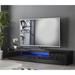 Ivy Bronx 78" Glossy Tague TV Stand Cabinets w/ Lights Soundbar for TVs up to 90" Huge Storage Wood in Black | 13.77 H in | Wayfair