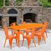 17 Stories Kingwai 6 - Person Dining Set Metal in Orange | Wayfair STSS6819 43608948