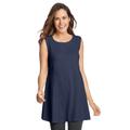 Plus Size Women's Sleeveless Fit-And-Flare Tunic Top by Woman Within in Navy (Size 18/20)