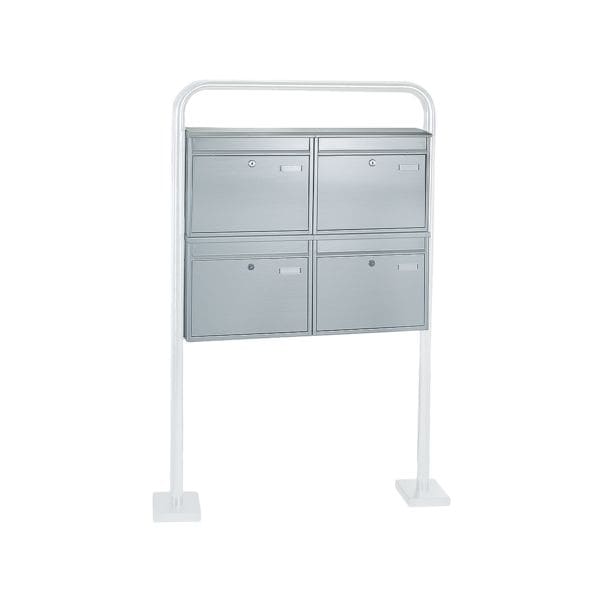 Rottner Briefkastenanlage mit 4 Briefkästen (ohne Bügel-Ständer), 72x63.5x12.5 cm Image