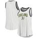 Women's New Era White/Black Oakland Athletics Team Pinstripe Jersey Tank Top