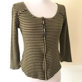 Free People Tops | Free People Striped Top Size Medium | Color: Green/Tan | Size: M