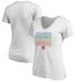 Women's Fanatics Branded White Minnesota Twins City Pride V-Neck T-Shirt