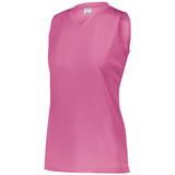 Augusta Sportswear 4795 Athletic Girls Sleeveless Wicking Attain Jersey T-Shirt in Electric Pink size Medium | Polyester