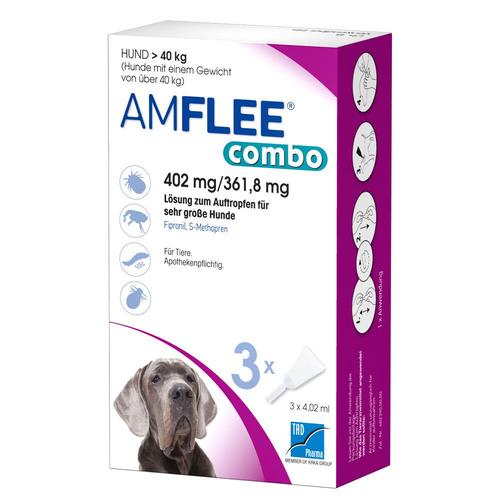 Amflee combo 402/361,8mg Lsg.z.Auf.f.Hunde üb.40kg 3 St Lösung