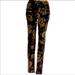 Free People Pants & Jumpsuits | Free People Pants Zipper Floral Crushed Velvet | Color: Black/Yellow | Size: 2