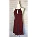 American Eagle Outfitters Dresses | American Eagle Maroon Keyhole Dress | Color: Tan | Size: S