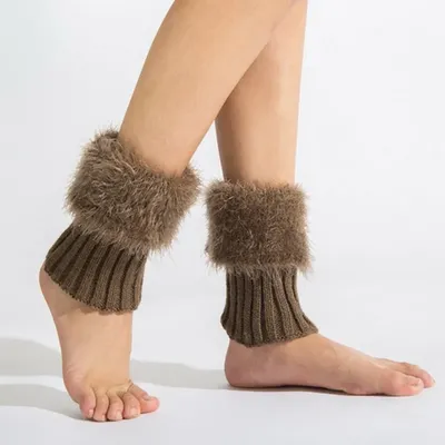 Jambières d'hiver chaudes pour femmes 1 paire chaussettes courtes guêtres 7 couleurs