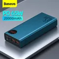 Baseus – batterie externe Portable 65W 20000mAh chargeur PD QC 3.0 22.5W Powerbank 20000