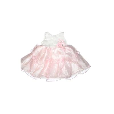 Holiday Editions Special Occasion Dress - Fit & Flare: Pink Solid Skirts & Dresses - Used - Size 12 Month