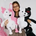 Jouet en peluche lapin Monomi rose et blanc Danganronpa: déclencheur Happy Havoc Bear poupée