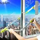Eworld – brosse télescopique haute pour le nettoyage des vitres outil de nettoyage des vitres pour