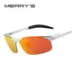 MERRYS-Lunettes de soleil polarisées pour homme verres solaires d'aviation en aluminium et