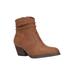 Wide Width Women's Helena Booties by Bella Vita in Tan (Size 7 1/2 W)