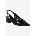 Wide Width Women's Eloden Slingback by J. Renee in Black Crinkle (Size 8 W)