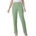 Plus Size Women's Elastic-Waist Soft Knit Pant by Woman Within in Sage (Size 32 T)