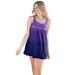 Plus Size Women's Two-Piece Ombré Swim Dress by Swim 365 in Purple Ombre (Size 14)