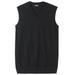 Men's Big & Tall Lightweight V-Neck Sweater Vest by KingSize in Black (Size L)