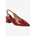 Women's Eloden Slingback by J. Renee in Red Pearl Patent (Size 6 M)