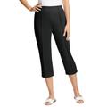 Plus Size Women's The Hassle-Free Soft Knit Capri by Woman Within in Black (Size 40 W)