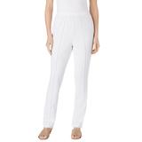 Plus Size Women's Elastic-Waist Soft Knit Pant by Woman Within in White (Size 30 T)