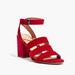 Madewell Shoes | Madewell Red Triple-Strap Block Heel Sandal Nib | Color: Red | Size: 8