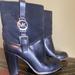 Michael Kors Shoes | Michael Kors Black Foldover Ankle Boots. | Color: Black/Silver | Size: 6.5