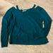 Zara Sweaters | Dark Green Zara Knit Sweater With Cut Out Shoulder Detail Size Medium | Color: Green | Size: M