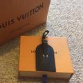 Louis Vuitton Accessories | % Louis Vuitton Black Luggage Tag Initials Yi | Color: Black/Silver | Size: Os