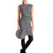 Athleta Dresses | Athleta Westwood Micro Striped Ruched Mini Dress L | Color: Black/White | Size: L