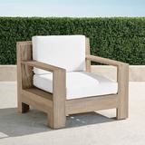 St. Kitts Lounge Chair in Weathered Teak with Cushions - Sailcloth Cobalt, Standard - Frontgate