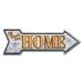 SignMission All Roads Lead Home Arrow Removable Decal Funny Home Décor 24" Wide Plastic/Acrylic in Gray/Yellow | 8 H x 24 W x 1 D in | Wayfair