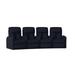 Latitude Run® Home Theater Row Seating (Row of 4) Microfiber/Microsuede in Blue | 44 H x 128.5 W x 45 D in | Wayfair