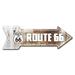 SignMission Route 66 Rusty Arrow Removable Decal Funny Home Décor 18" Wide Plastic/Acrylic in Brown/White | 8 H x 24 W x 1 D in | Wayfair