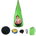 Kids Child Swing Seat, Pod Hanging Chair Swing Seat Hammock Indoor Outdoor Nook Tent, Safety Durable Child Hammock Swing Chair for Indoor & Outdoor, Green