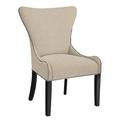 Hekman Christine Wingback Arm Chair Wood/Upholstered in Black/Brown | 40 H x 28.5 W x 26.5 D in | Wayfair 72695611-892BDarkNickel