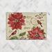 White 84 x 60 x 0.5 in Area Rug - The Holiday Aisle® Kalman Red Christmas Chenille Rug | 84 H x 60 W x 0.5 D in | Wayfair