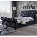 Latitude Run® Gaier Upholstered Sleigh Bed Metal | 46.02 H x 63.57 W x 101.99 D in | Wayfair 068788040E974158BD3F0C930EE63B50