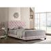 House of Hampton® Castilla Tufted Standard Bed Upholstered/Velvet in Pink | 48 H x 80 W x 83 D in | Wayfair D5EFD0015E124769A95C55D90B1A8D26