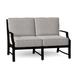 Woodard Seal Cove 51.75" Wide Loveseat w/ Cushions Metal/Sunbrella® Fabric Included in Black | 35.5 H x 51.75 W x 34.25 D in | Outdoor Furniture | Wayfair