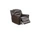 Red Barrel Studio® 41 Wide 360° Swivel Faux Leather Manual Standard Recliner Faux Leather/Water Resistant in Black/Brown | Wayfair